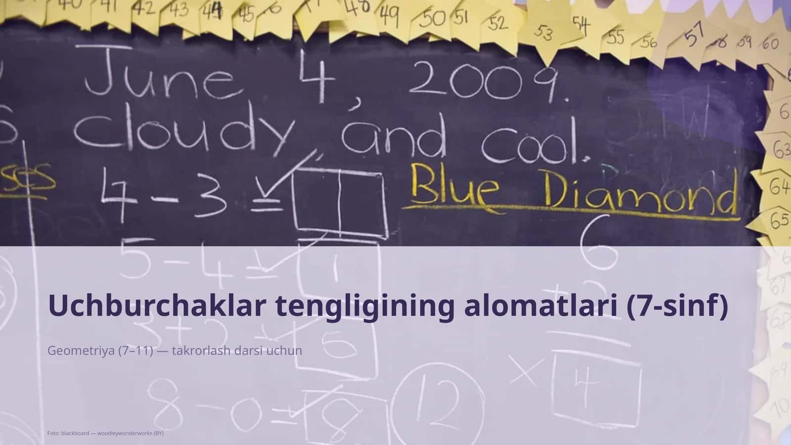 Uchburchaklar tengligining alomatlari (7-sinf) 1
