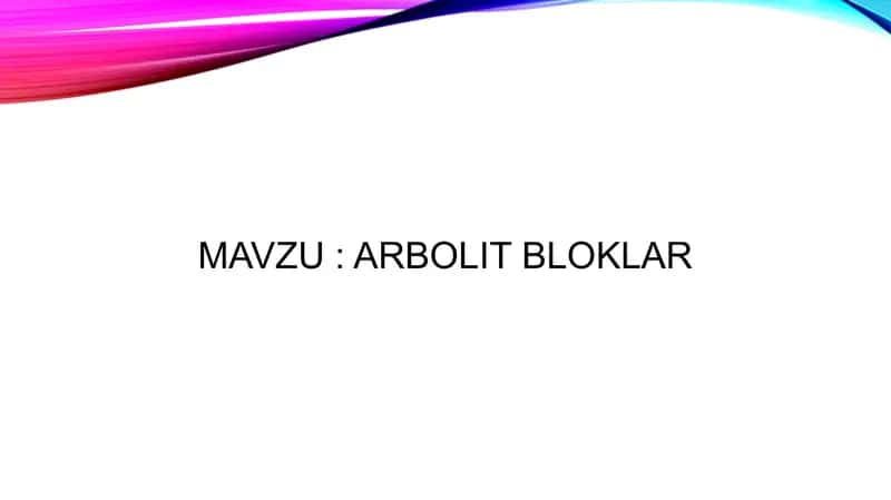 Arbolit bloklar 1