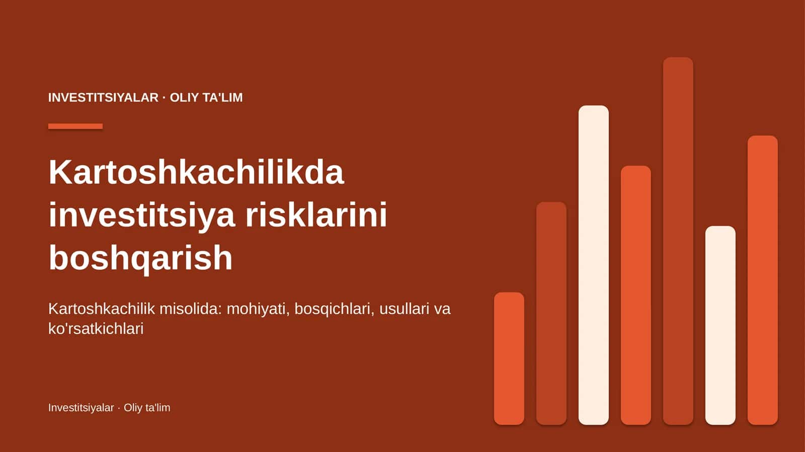 Kartoshkachilikda investitsiya risklarini boshqarish 1