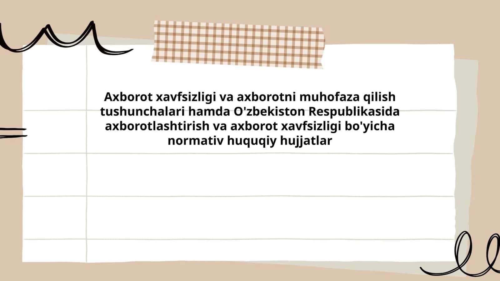 Axborot xavfsizligi va axborotni muhofaza qilish tushunchalari 1
