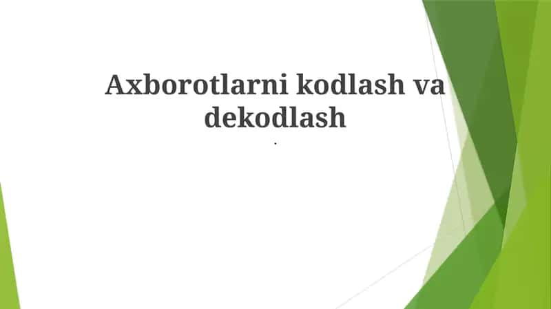 Modulyatsiya va Demodulyatsiya 1