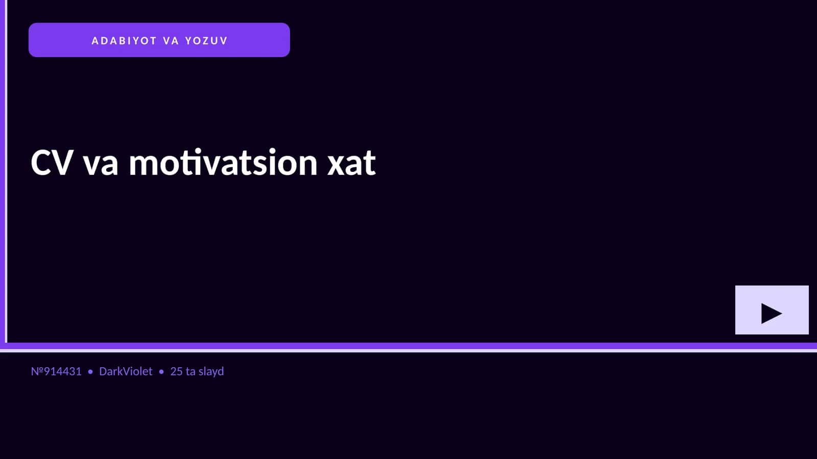 CV va motivatsion xat 1
