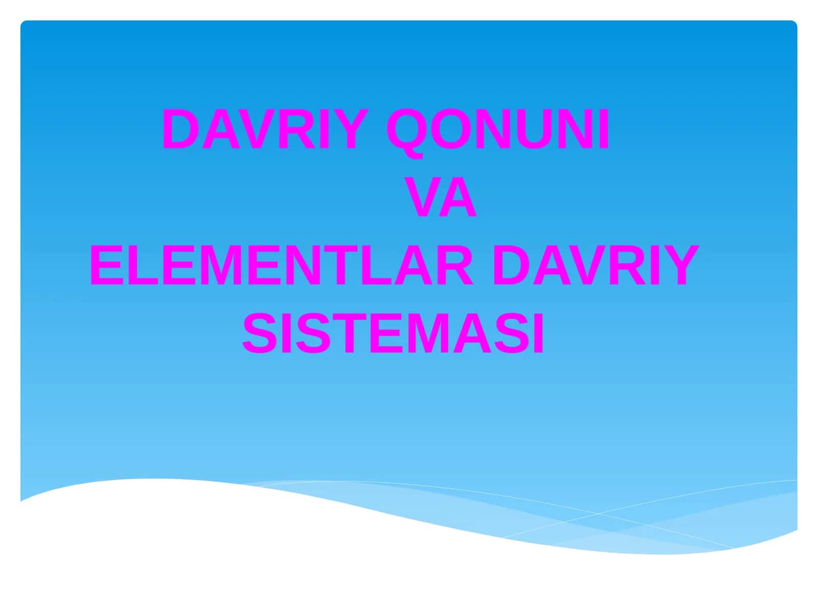 davriy qonun 1