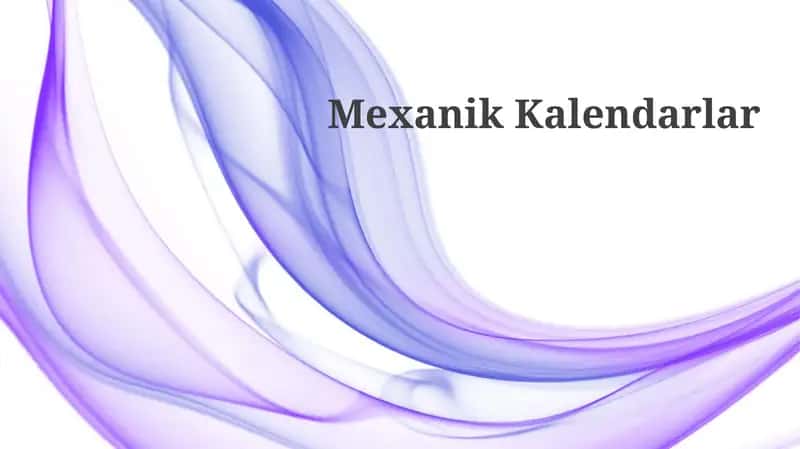 Mexanik Kalendarlar 1