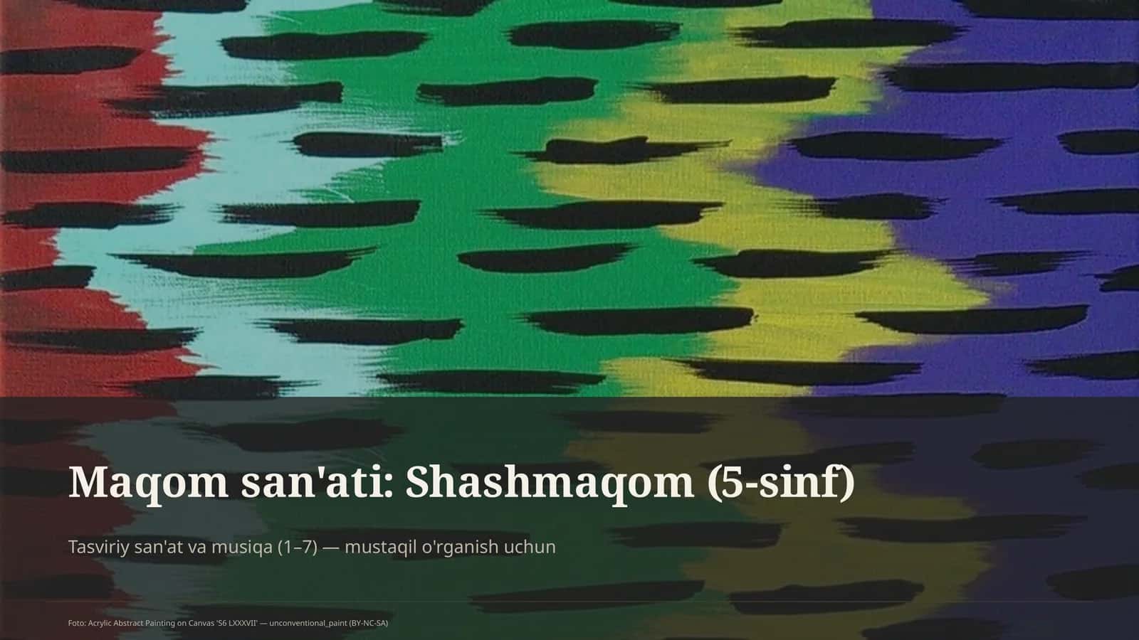 Maqom san'ati: Shashmaqom (5-sinf) 1