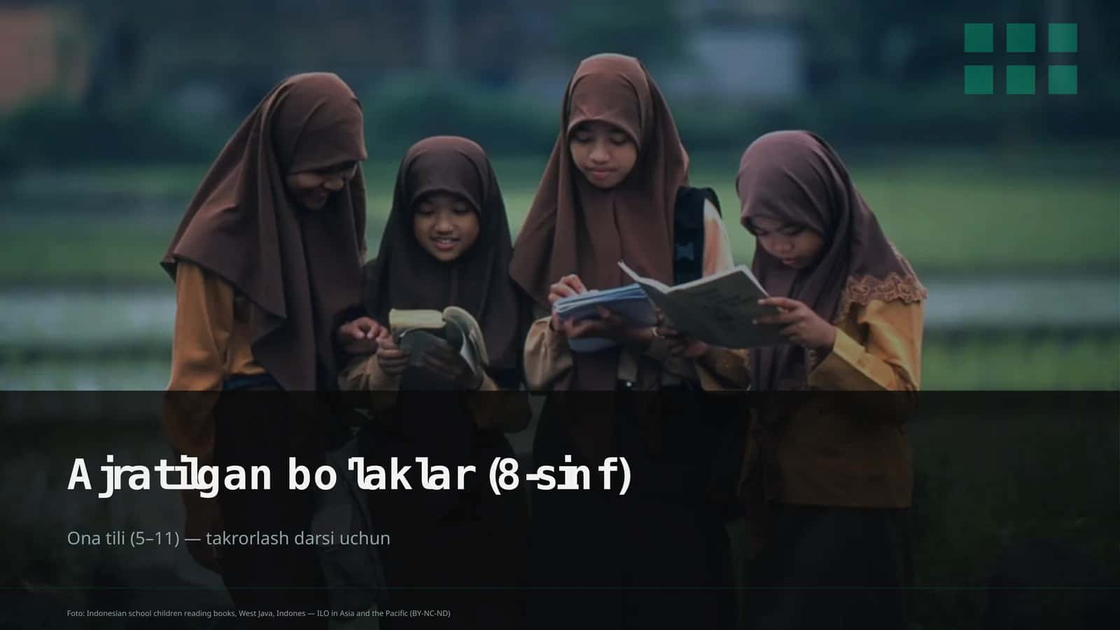 Ajratilgan bo'laklar (8-sinf) 1