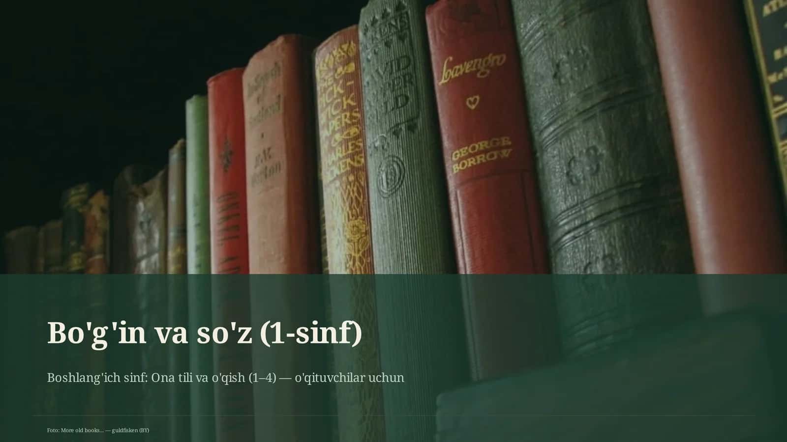 Bo'g'in va so'z (1-sinf) 1