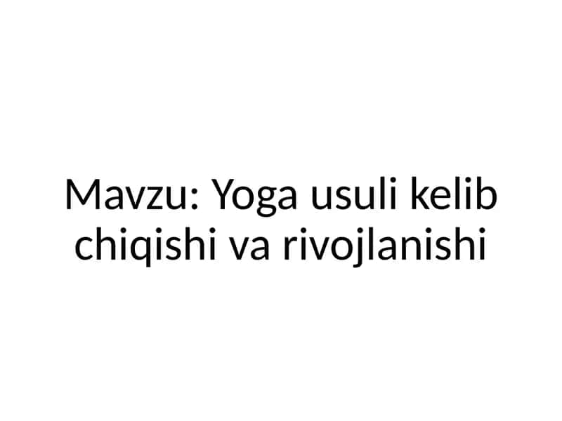 Yoga 1