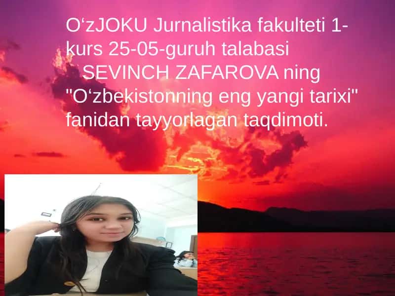 O‘zbekiston va jahon hamjamiyati 1