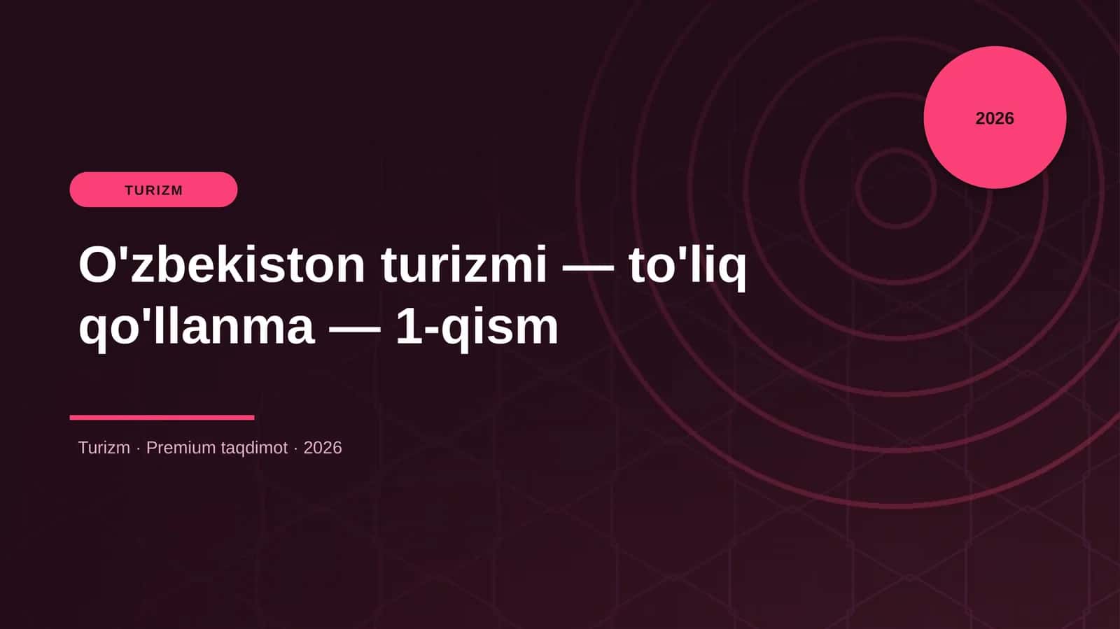 O'zbekiston turizmi — to'liq qo'llanma — 1-qism 1