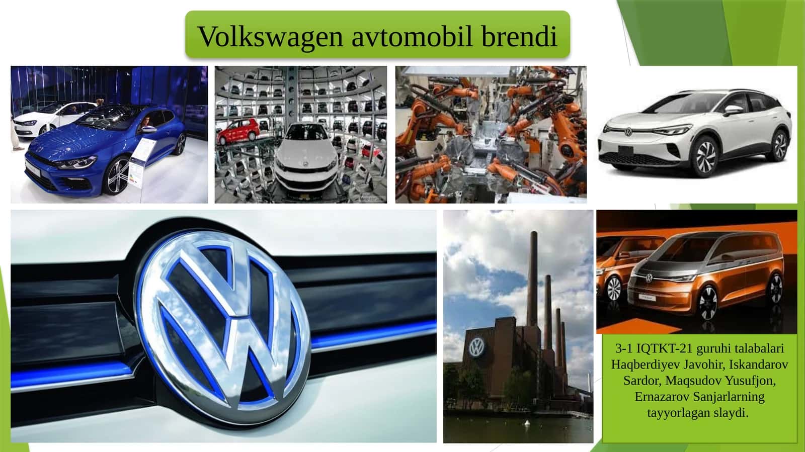Volkswagen avtomobil brendi 1