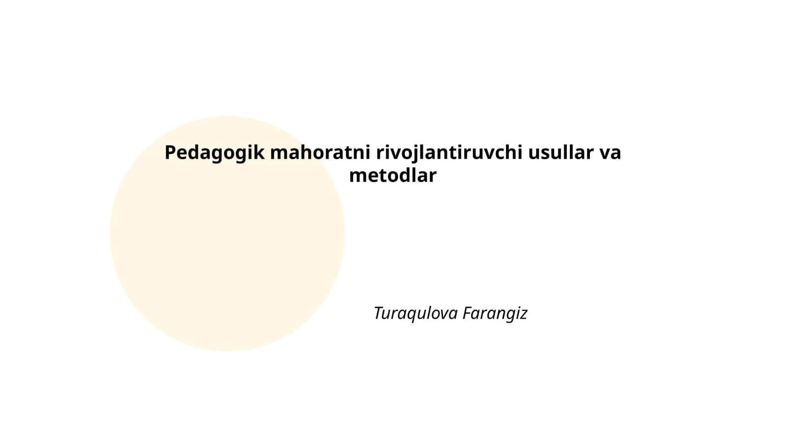 Interfaol o'qitish usullari 1