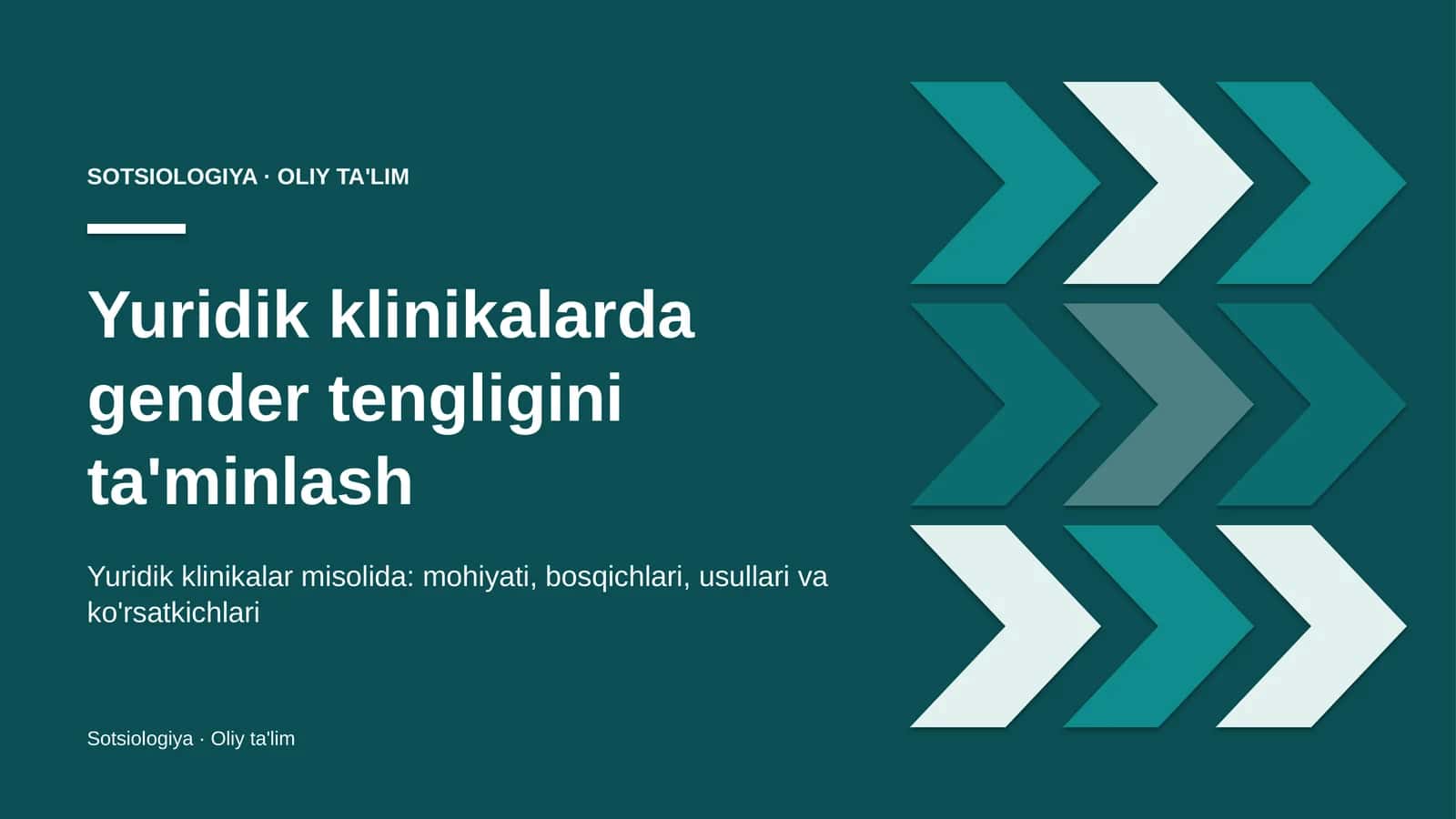 Yuridik klinikalarda gender tengligini ta'minlash 1