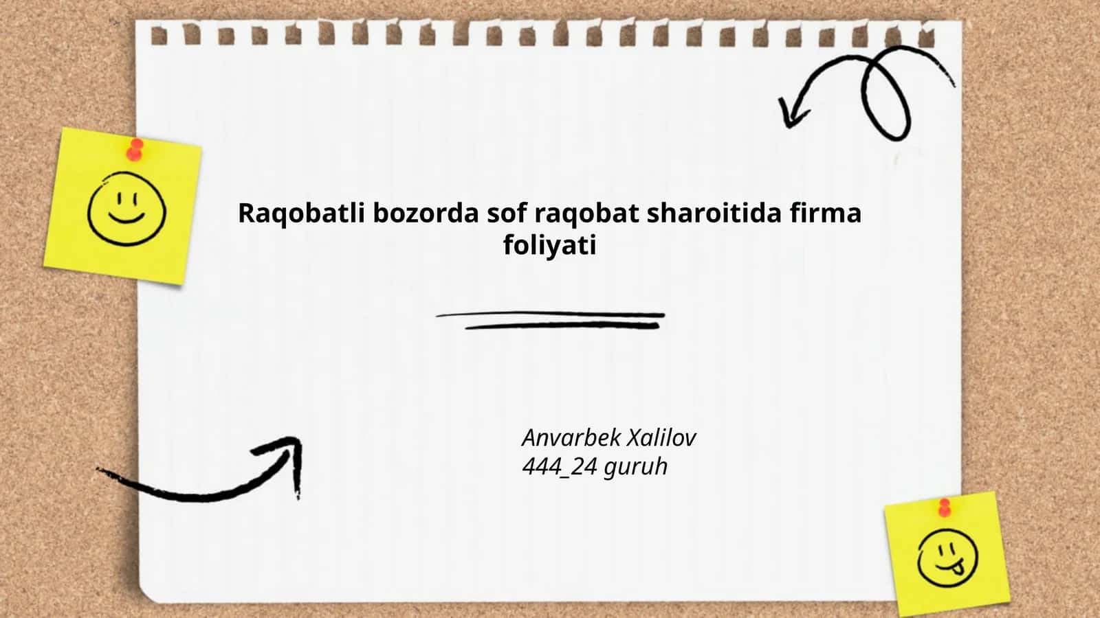 Sof raqobat bozorining asosiy xususiyatlari 1