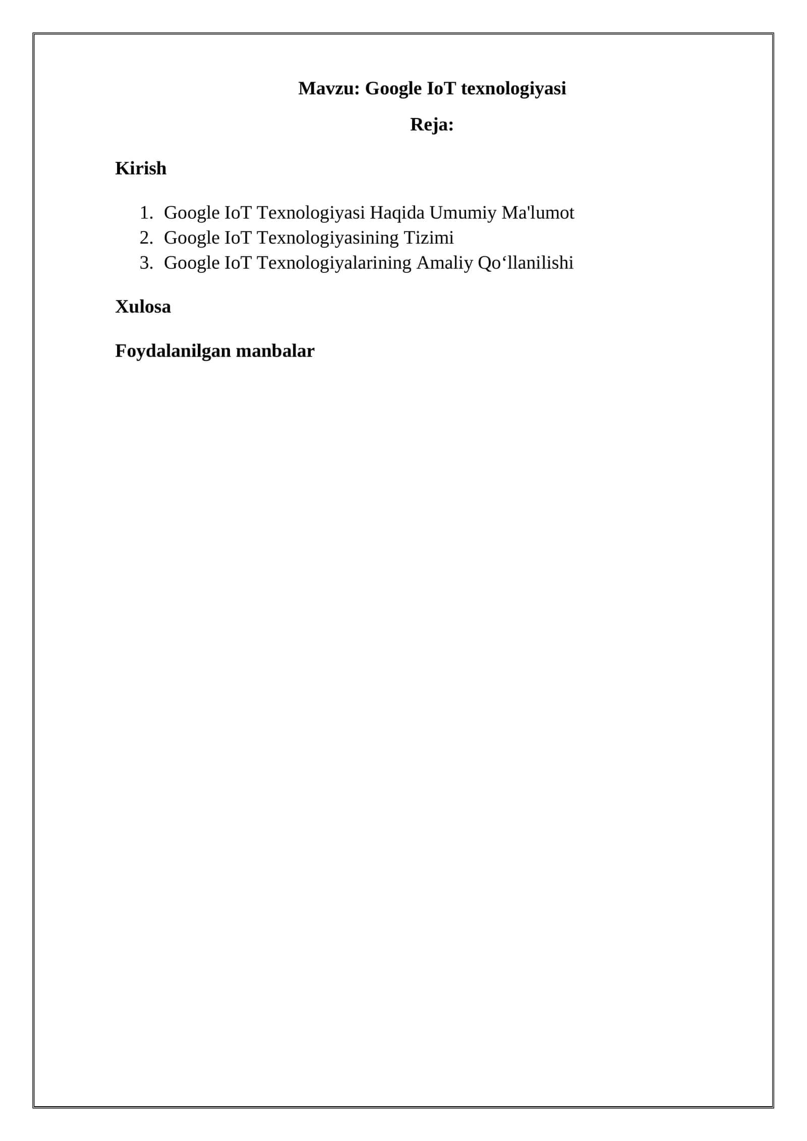Google IoT Texnologiyasi 1