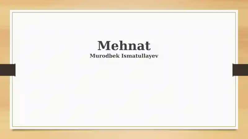 Mehnat