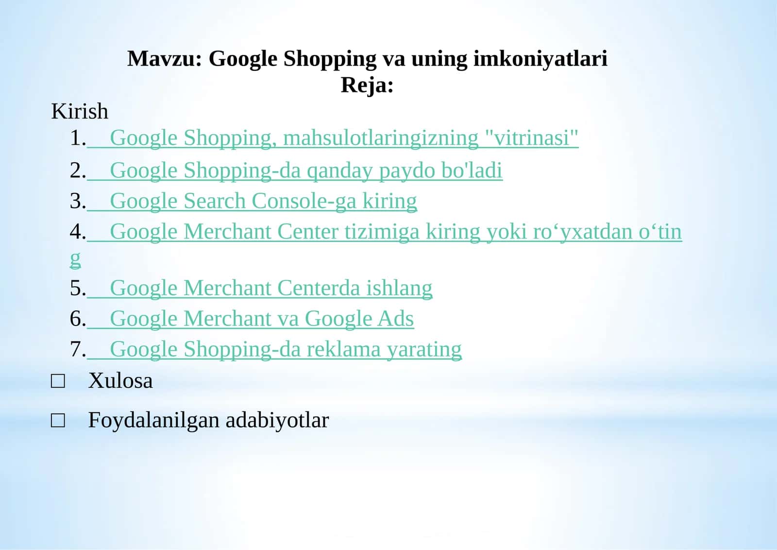 Google Shopping va uning imkoniyatlari 1