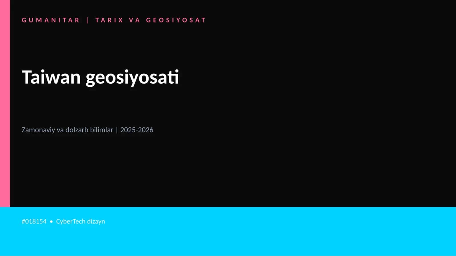 Taiwan geosiyosati 1