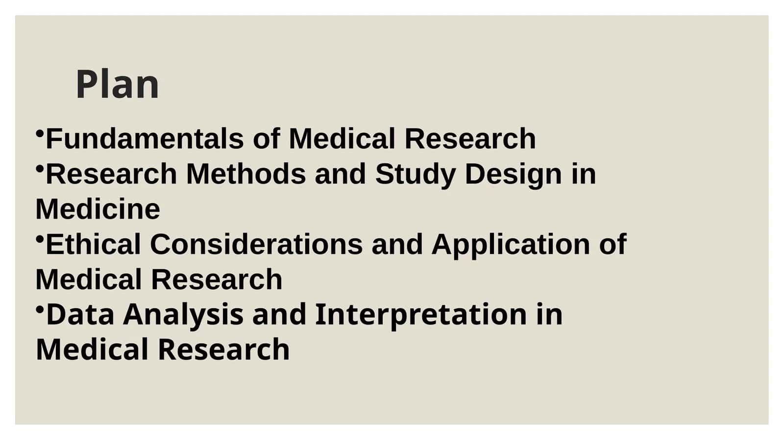 Conducting researb in medicine 1