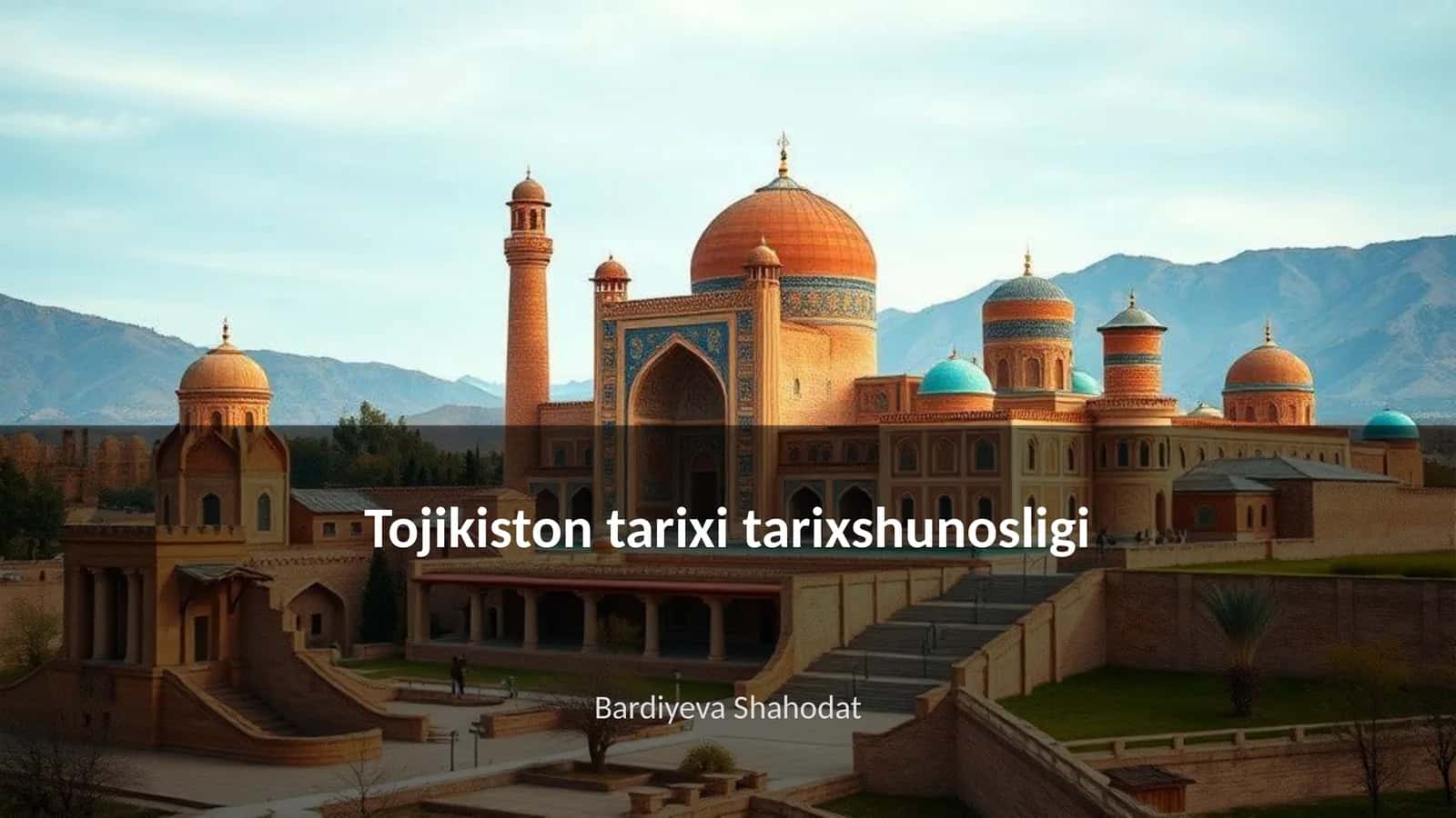 Tojikiston tarixi tarixshunosligi 1