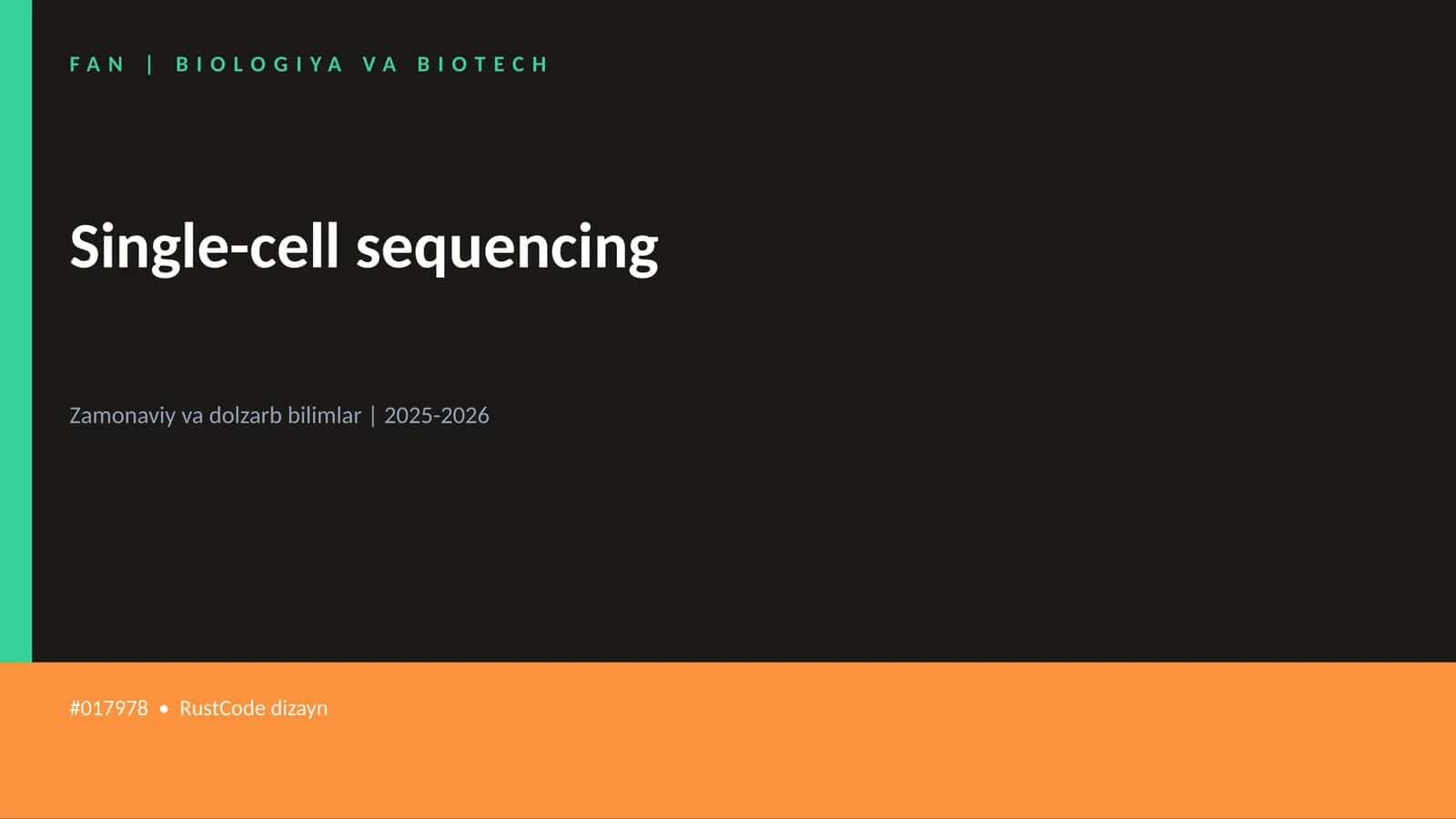 Single-cell sequencing 1