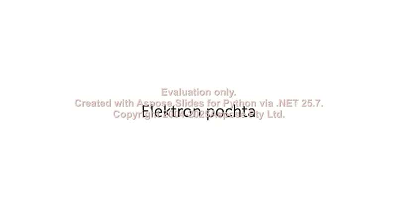 Elektron pochta 1