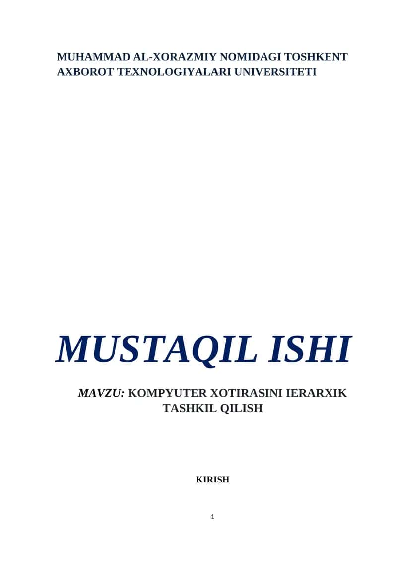 Kompyuter xotirasi 1