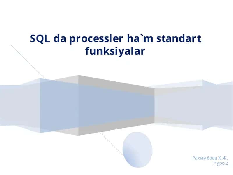 MySQLDA SAQLAWSHI PROCESSLER 1