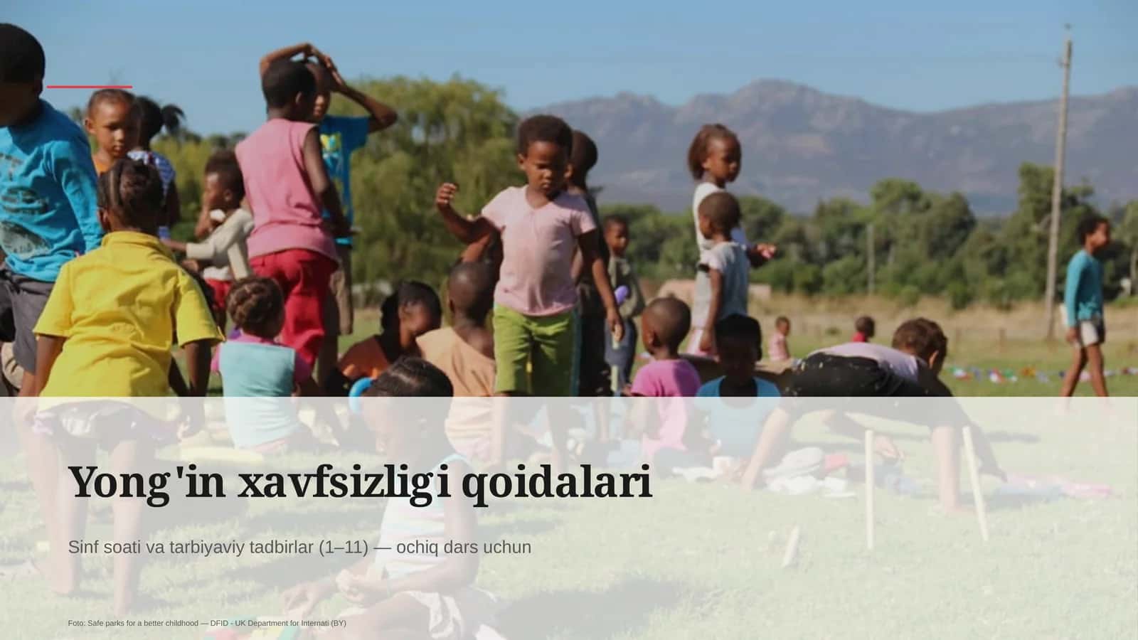 Yong'in xavfsizligi qoidalari 1
