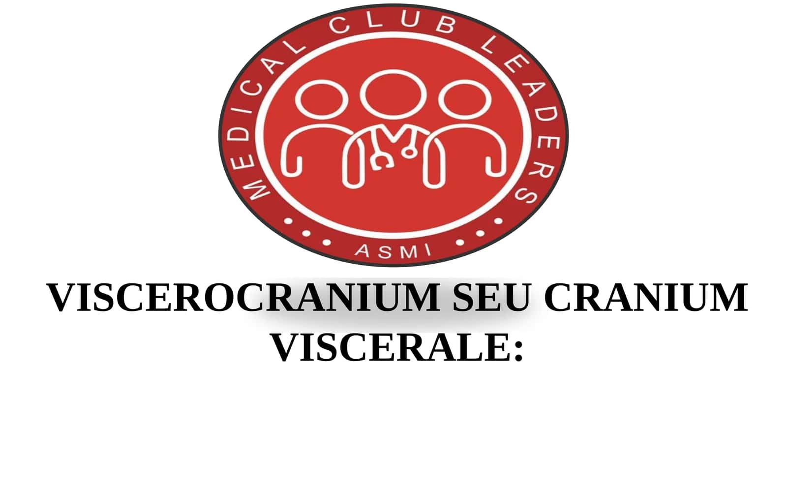 VISCEROCRANIUM SEU CRANIUM VISCERALE 1