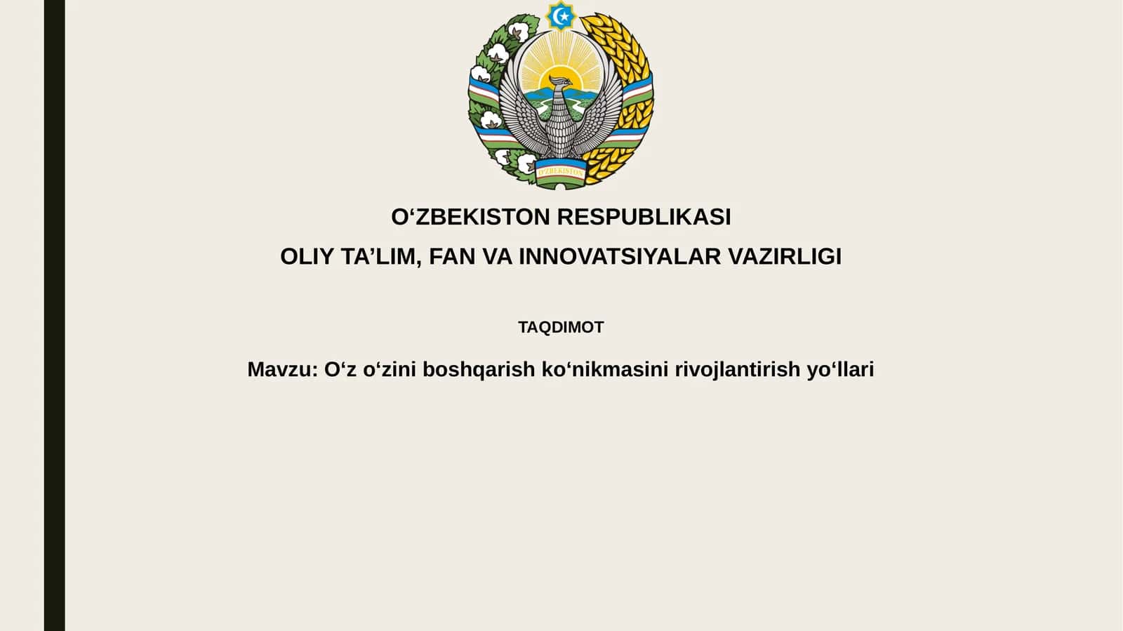 O'zini anglash 1