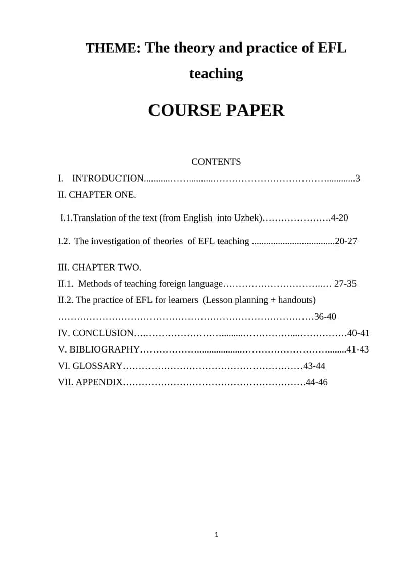 Theory and Practice of EFL Teaching 1