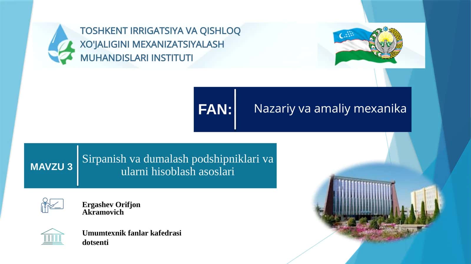 Nazariy va amaliy mexanika 1