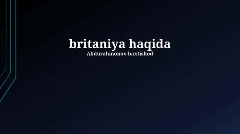 britaniya haqida 1
