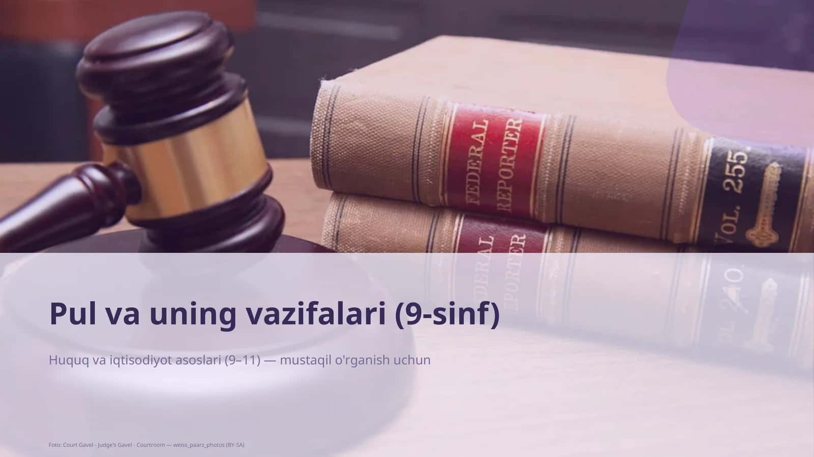 Pul va uning vazifalari (9-sinf) 1