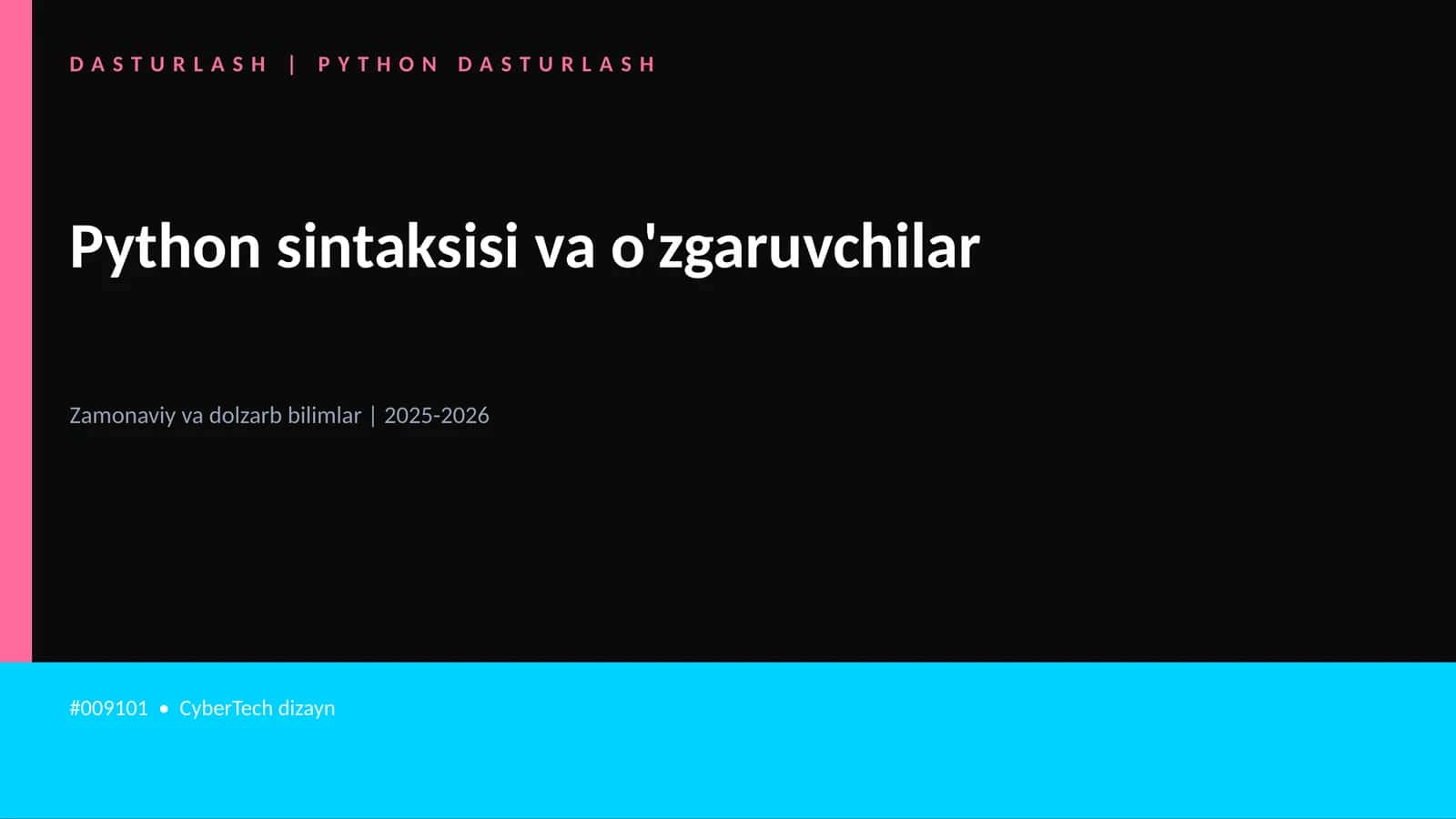 DASTURLASH | PYTHON DASTURLASH 1