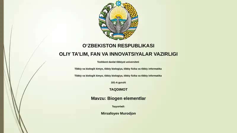 Biogen elementlar 1
