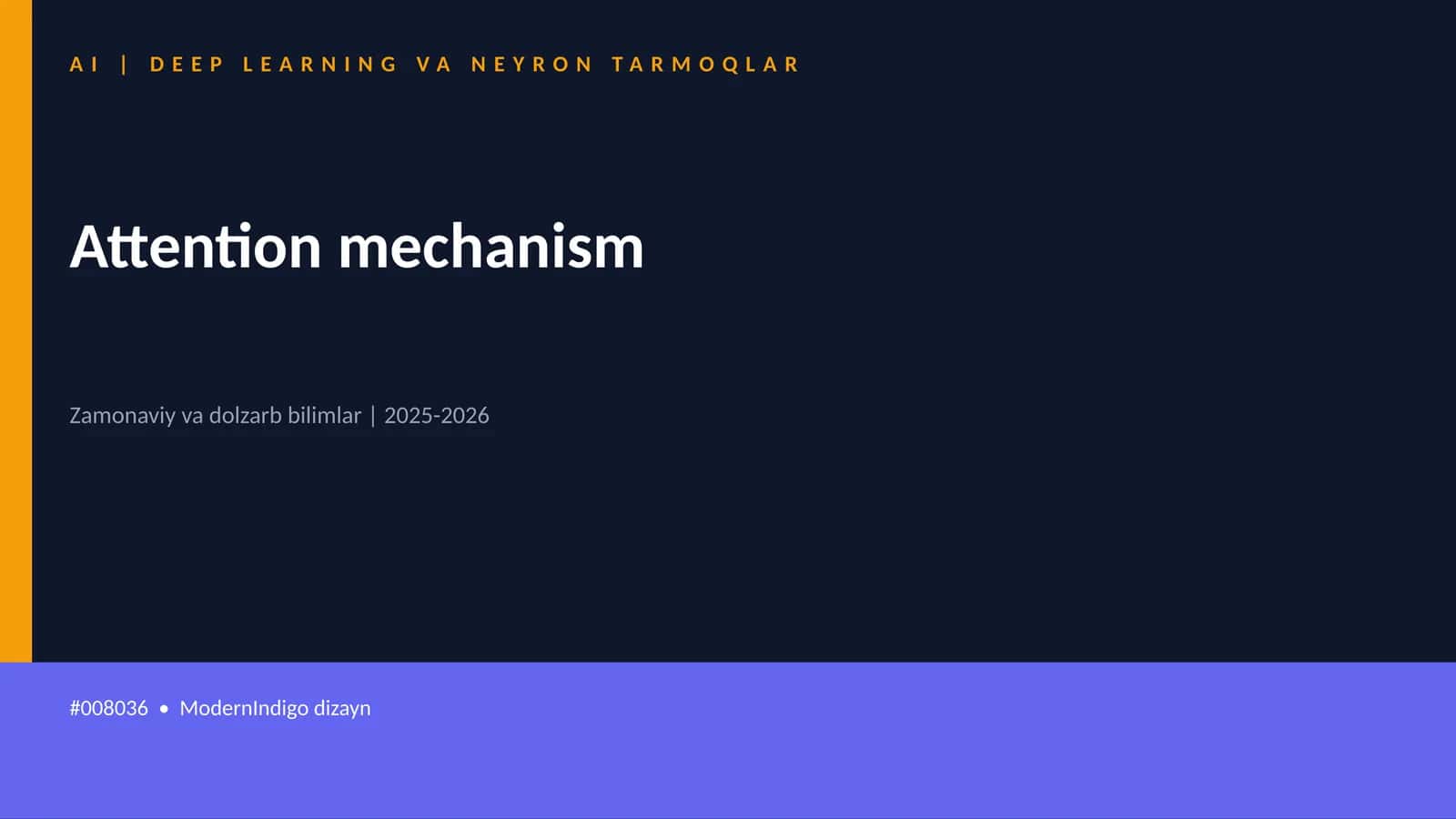 AI | DEEP LEARNING VA NEYRON TARMOQLAR 1