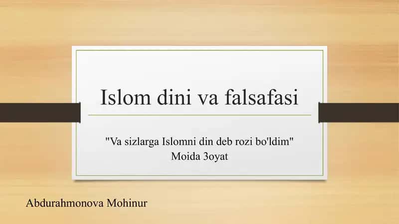 Islom dini va falsafasi 1