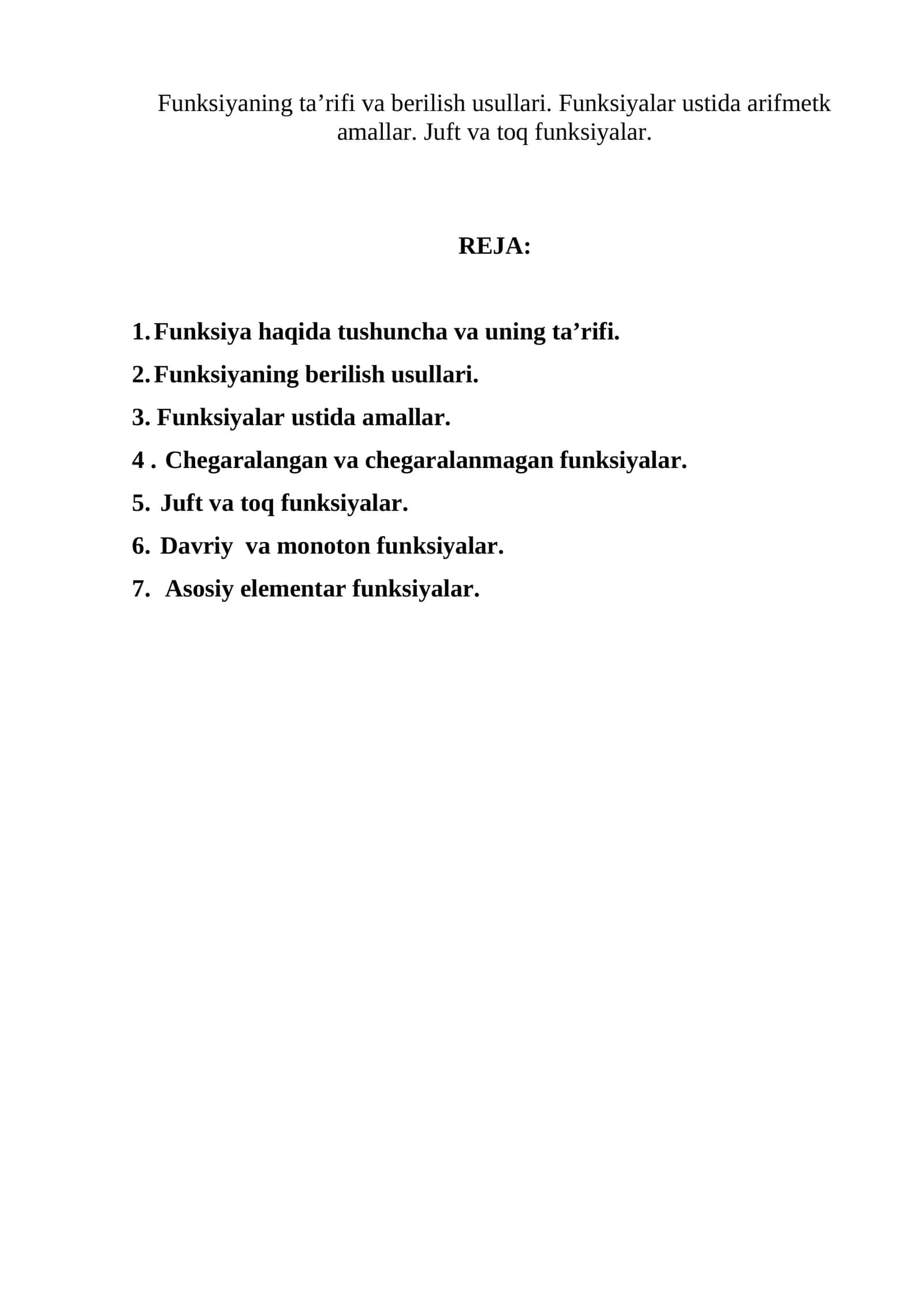 Funksiyalar 1