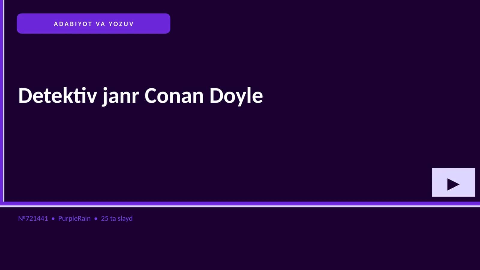 Detektiv janr Conan Doyle 1
