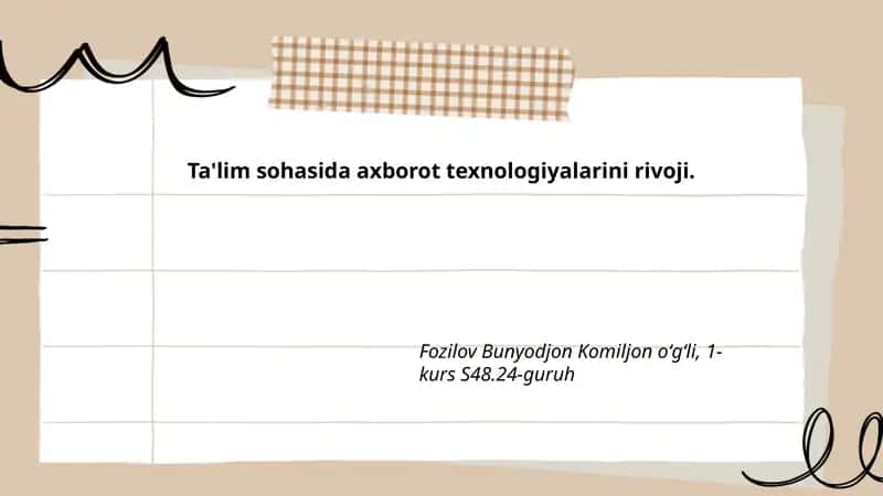 Ta'limda raqamli texnologiyalarning ahamiyati 1