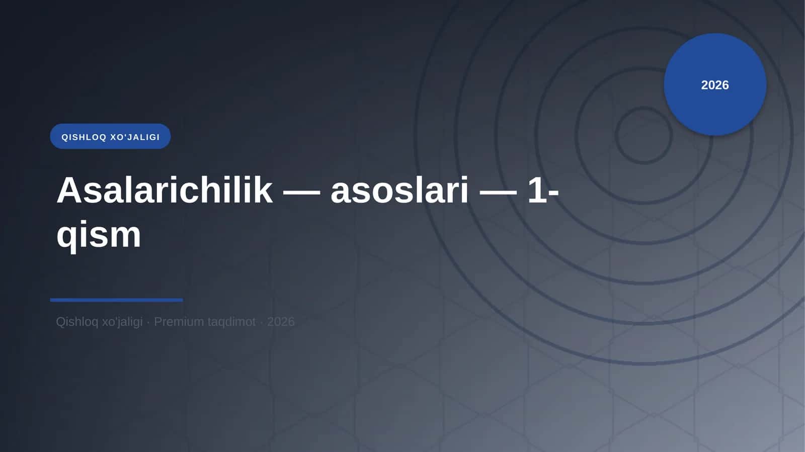 Asalarichilik — asoslari — 1-qism 1