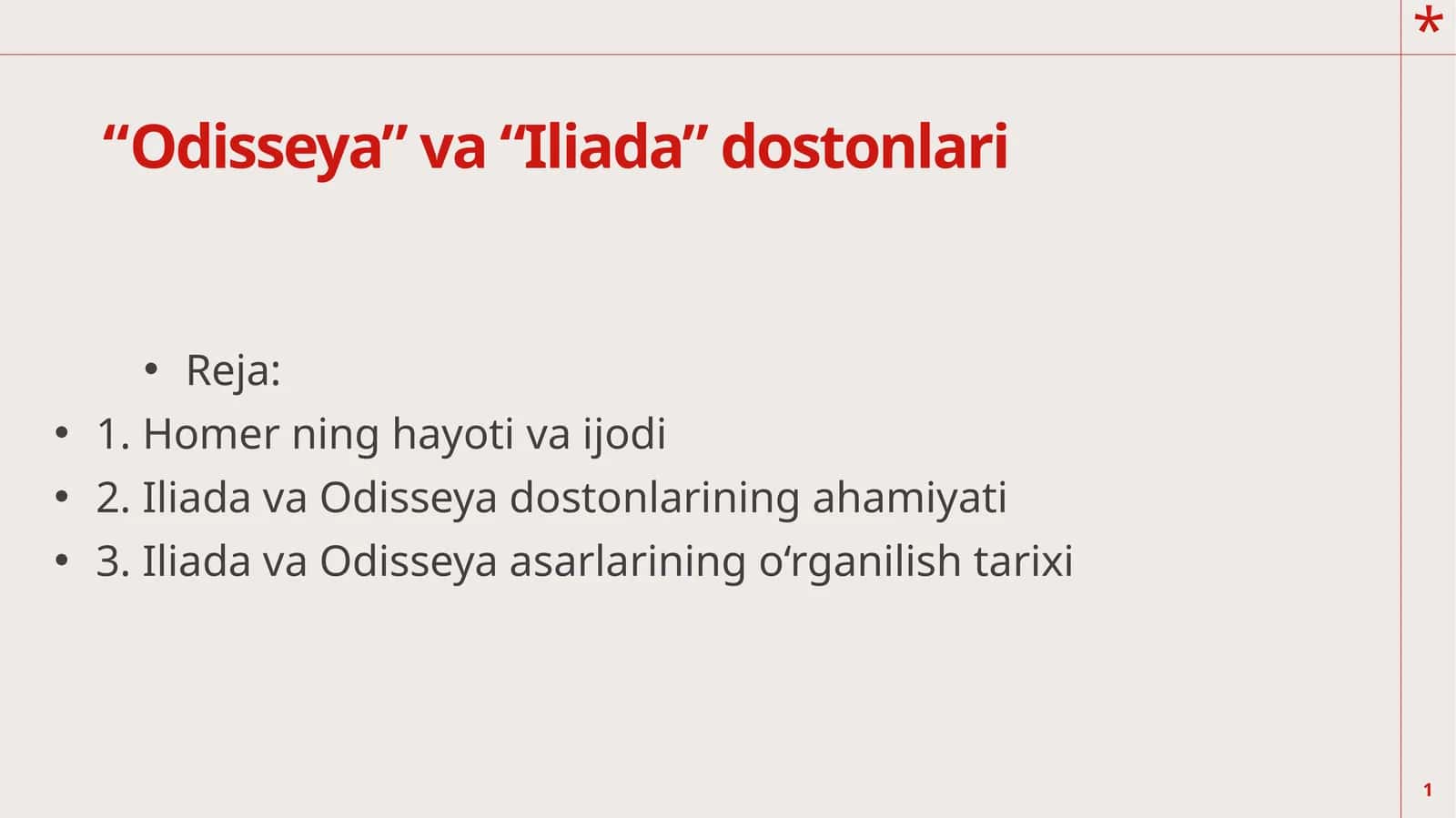 “Odisseya”va“Iliada”dostonlari 1