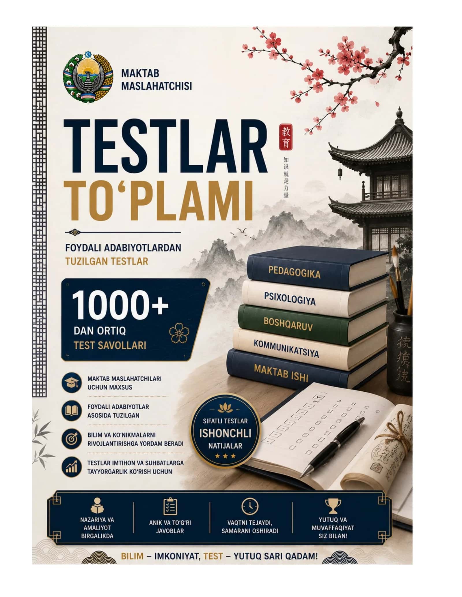 MAKTAB MASLAXATCHISI 1000 TA TEST 1