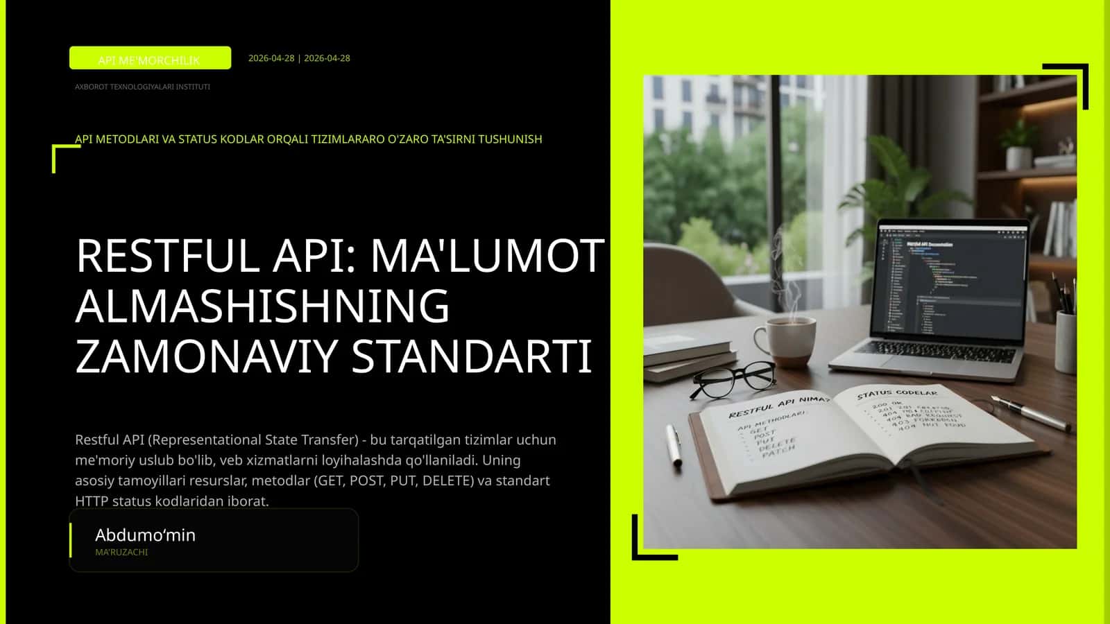 RestFull API nima_ API methodlari va status codelar (2).pptx 1