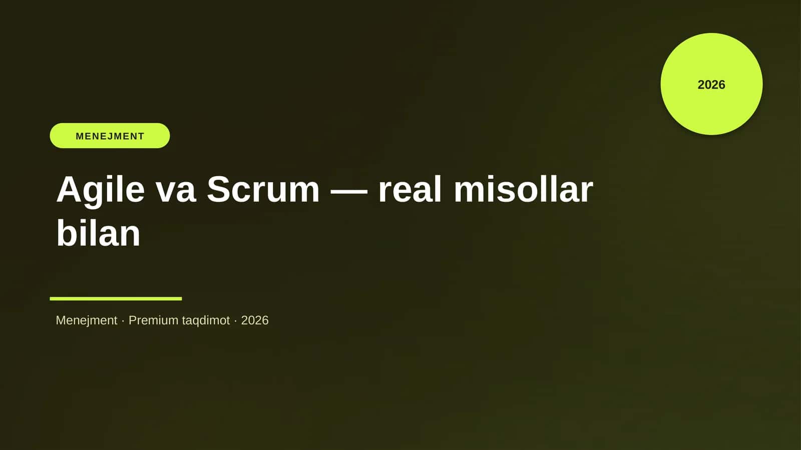Agile va Scrum — real misollar bilan 1