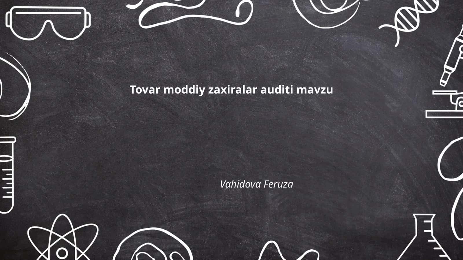 Moddiy zaxiralar auditi 1