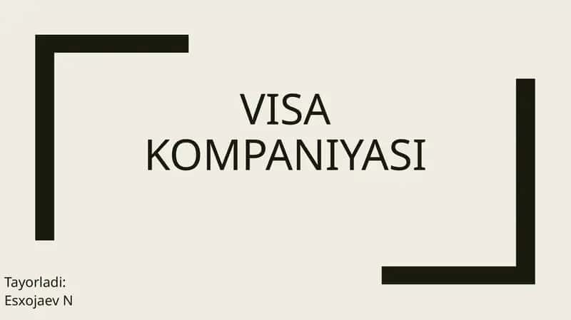 Visa kompaniyasi 1
