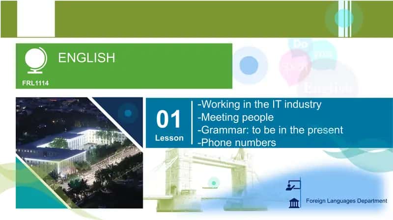 ingliz tili Working in the IT industry 1